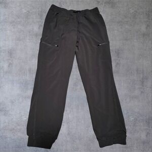 Eddie Bauer Womens 10 Polar Fleece Lined Pull On Pants Black Hiking Outdoors